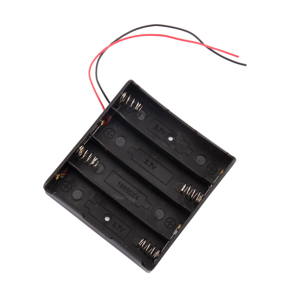 Battery Storage Box For 18650 Rechargeables Plastic Case With Wire Lead 9351392995148
