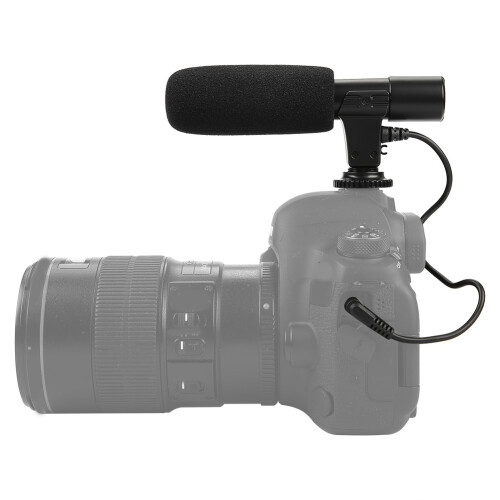 Lightweight Portable Condenser Microphone with Windsheild for Cameras, Camcorders
