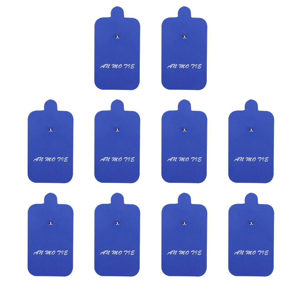 Blue 10Pcs Tens Unit Electrode Pads For Therapy, Non-Irritating