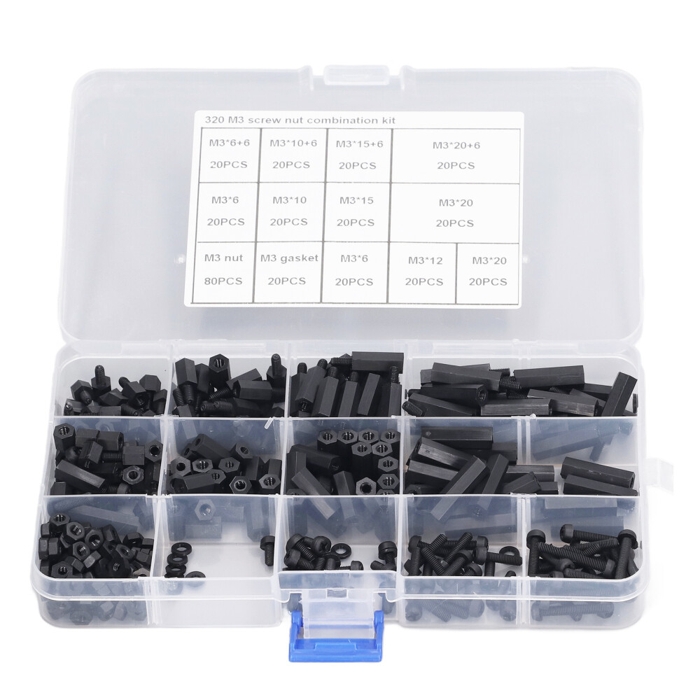 320pcs Nylon Hex Spacer Assortment