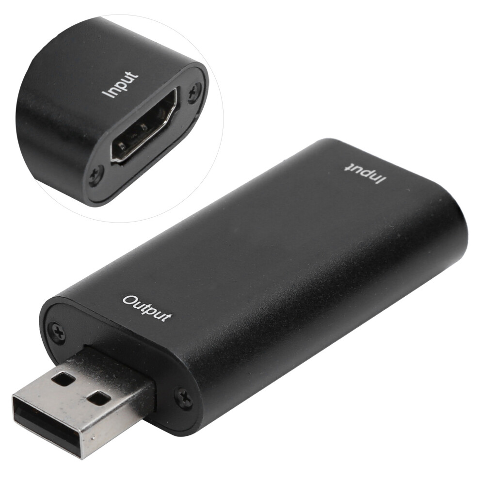 4K Hdmi Video Capture Card Usb2.0 Converter, Aluminum, Black 9301392118818