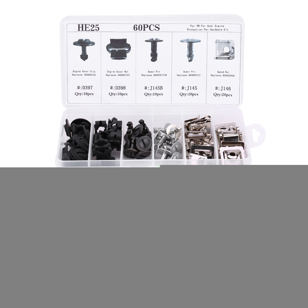 Premium 60Pcs Undertray Clips For Audi Vw Cars 7293282147751