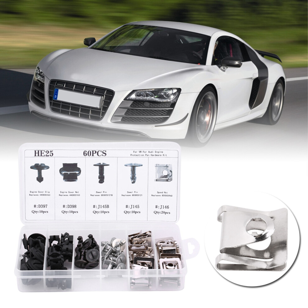 Premium 60Pcs Undertray Clips For Audi Vw Cars 7293282202313