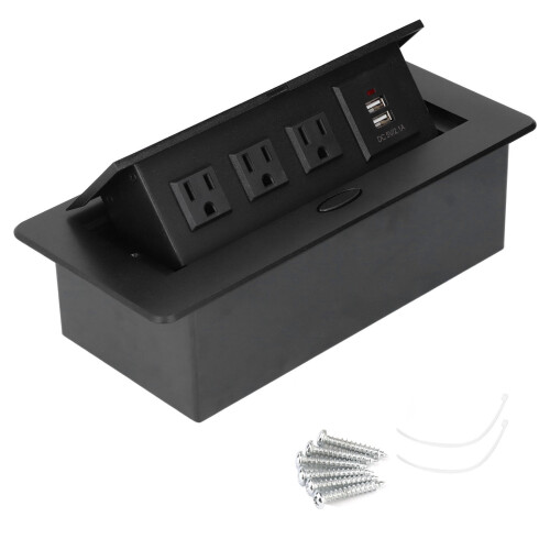 Πολυπρίζα Pop Up με θύρα φόρτισης USB Power Strip για γραφεία, λαϊκή επάνω πρίζα, πυρίμαχη 2