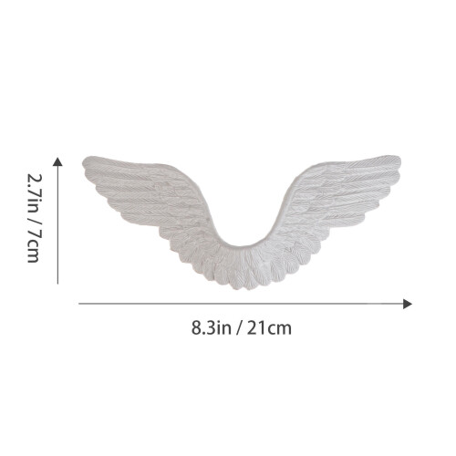15Pcs White Plastic Sceptre Wing DIY Accessory for Handmade Decor 1