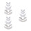 15Pcs White Plastic Sceptre Wing DIY Accessory for Handmade Decor 5
