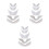 15Pcs White Plastic Sceptre Wing DIY Accessory for Handmade Decor 7