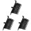 3Pcs Black Pc Fan Hub Controller 4-Pin Cooling Fan Speed Splitter 4