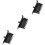 3Pcs Black Pc Fan Hub Controller 4-Pin Cooling Fan Speed Splitter 6