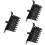 3Pcs Black Pc Fan Hub Controller 4-Pin Cooling Fan Speed Splitter 7