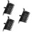 3Pcs Black Pc Fan Hub Controller 4-Pin Cooling Fan Speed Splitter 8