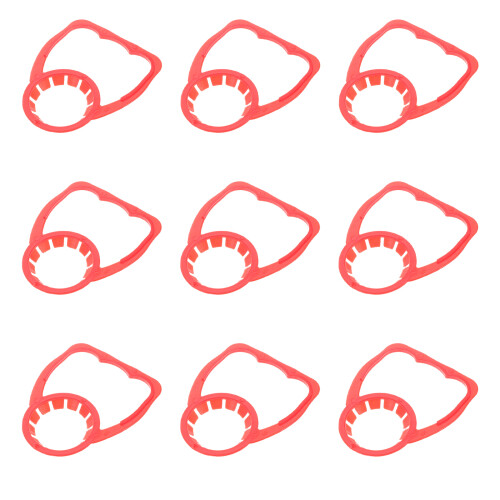 10Pcs Sturdy Red Beverage Bottle Carrier Handle Plastic Non-Slip Grip 2