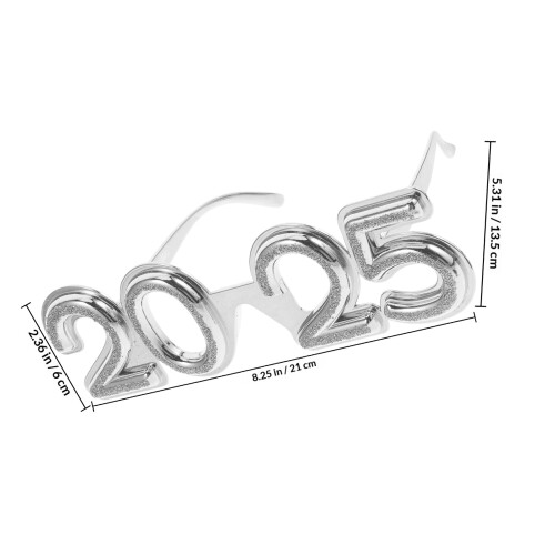 Plastic 2025 Party Eyeglasses Silver Party Use Eyewear 1