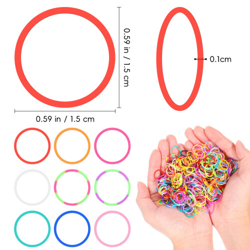 340Pièces Bandes Élastiques Colorées Pour Animaux Accessoires Cheveux 1