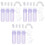 3Sets Haarverfpakket Paars Plastic Applicator Kit Voor Salon 4