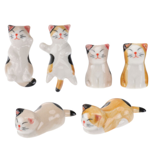 18Pièces Porte-Couverts Chat Céramique Coloré Pour Dîner 1