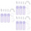 3Sets Haarverfpakket Paars Plastic Applicator Kit Voor Salon 7