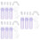 3Sets Haarverfpakket Paars Plastic Applicator Kit Voor Salon 8