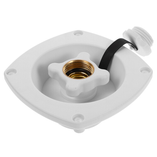 2Pcs White Rv Water Supply Valve with Rotating Cap for Camper Use 1