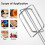 3Pcs Handheld Stainless Steel Meat Whisk Small Kitchen Whisk Stirrer 10