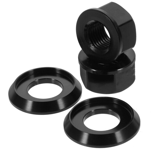 4Pièces Écrous De Roue En Aluminium Noir Légers Durables 2