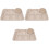3Sets Straw Section Plates Beige Unbreakable Kids Dinner Set 3