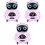 Mini-RC-Roboter 3-tlg. mit -, Tanz-, Singefunktion, LED, pink 3