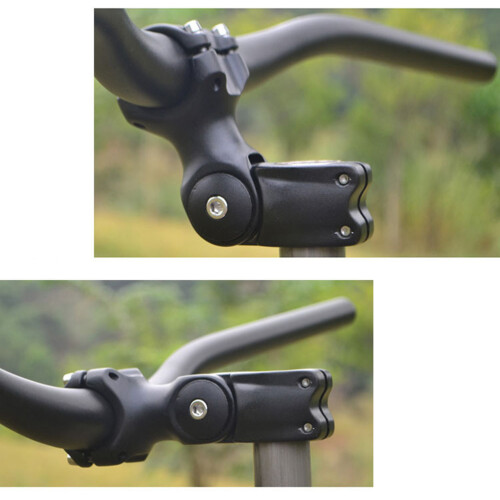 2Pcs Aluminum Alloy Adjustable Angle Black Bike Handlebar Stem Riser 2