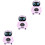 Mini-RC-Roboter 3-tlg. mit -, Tanz-, Singefunktion, LED, pink 5