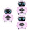 Mini-RC-Roboter 3-tlg. mit -, Tanz-, Singefunktion, LED, pink 6