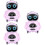 Mini-RC-Roboter 3-tlg. mit -, Tanz-, Singefunktion, LED, pink 7