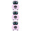 Mini-RC-Roboter 3-tlg. mit -, Tanz-, Singefunktion, LED, pink 8
