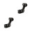 2Pcs Aluminum Alloy Adjustable Angle Black Bike Handlebar Stem Riser 8