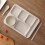 3Sets Straw Section Plates Beige Unbreakable Kids Dinner Set 7