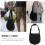 1Grote Zwarte Schoudertas, Multifunctioneel En Chic Dames 7