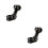 2Pcs Aluminum Alloy Adjustable Angle Black Bike Handlebar Stem Riser 9