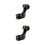 2Pcs Aluminum Alloy Adjustable Angle Black Bike Handlebar Stem Riser 10