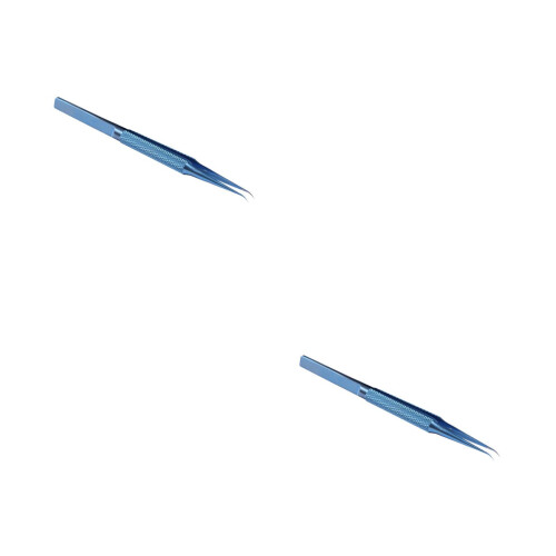 2Pièces Pinces De Anglées Métal Bleu Pour Électronique 2
