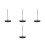 4Pcs Black Stainless Steel Check Forks Receipt Holders for Restaurant 4