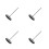 4Pcs Black Stainless Steel Check Forks Receipt Holders for Restaurant 9