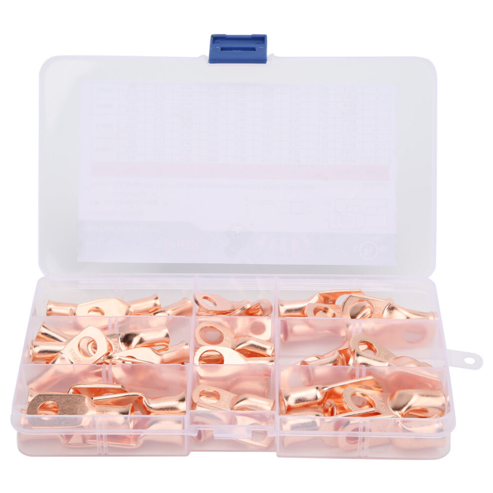 Crimp Connectors For Automotive And Marine Wiring, Battery Cable Ends Copper Terminal Lugs With Tinned Surface And Seamless Design, Heavy Duty Wire 9489952152998