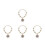 4St ABS Huisdier Ketting Wit Petal Collar Medium 5