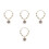 4St ABS Huisdier Ketting Wit Petal Collar Medium 9