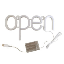LED Neon Åpent Skilt - Vanntett, USB/Batteridrevet
