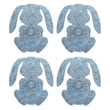 Party Decoration Storage Easter Bunny Cutlery Bags Non Woven Fabric Tableware Covers Adorable Grey Rabbit Design For Festive Gatherings