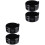 4Pcs Durable Black Calligraphy Ink Dish Compact Ink Plate for Writing 3