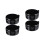 4Pcs Durable Black Calligraphy Ink Dish Compact Ink Plate for Writing 4