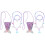 2Ensembles Collier Queue De Sirène Violet Bracelet Pour Fille 3