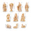 5Ensembles Statues Beige En Résine Pour Déco Maison 3