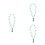 3Pièces Compteur De Rang Avec Charm En Alliage Zinc 8